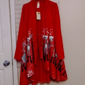 Deer Long Sleeve Kimono sz L